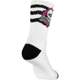 Powell Peralta Ripper Cotton Socks Stripes Pink Black White