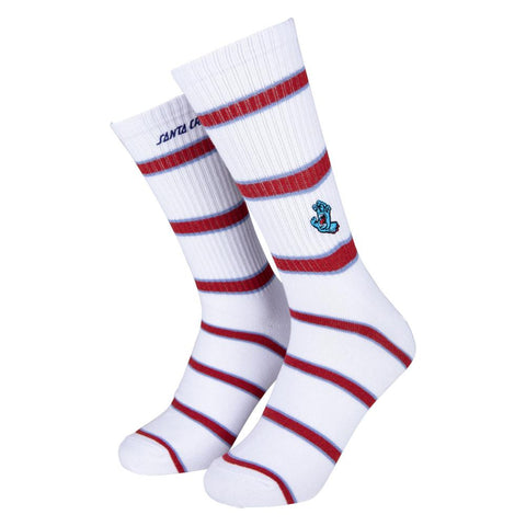 Santa Cruz Sukat Screaming Mini Hand Stripe White/Red Stripe 42-45 EU
