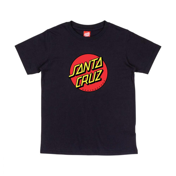 Santa Cruz Youth T-Shirt Classic Dot T-Shirt Black
