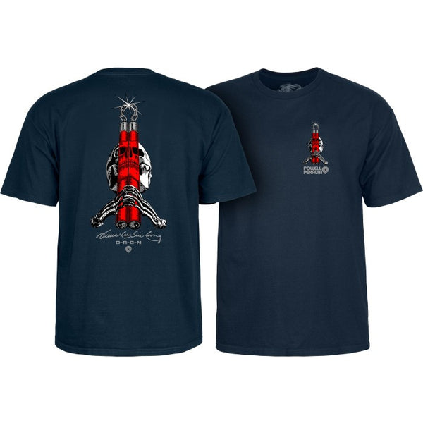 T-Shirts Powell-Peralta Bruce Lee x Skull & Nunchuck navy
