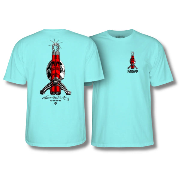 T-Shirts Powell-Peralta Bruce Lee x Skull & Nunchuck celadon