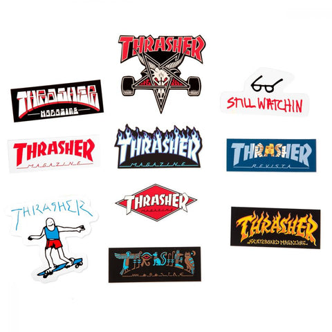Thrasher Stickers Assorted 10 Pack 4In