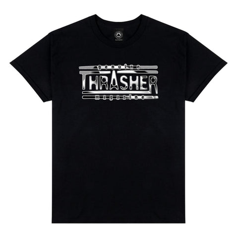 Thrasher T-Shirt Chrome Genuine Black