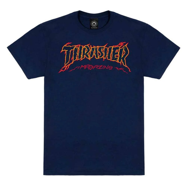 Thrasher T-Shirt Cracked By ExTeenager Navy