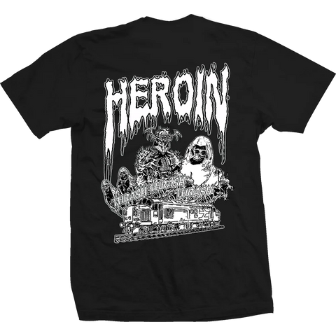 Heroin Skateboards Ghost Train Tee Black