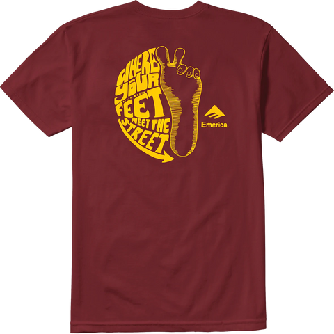 Emerica Pavement Tee Burgundy