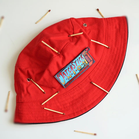 Matchstick Union VX Fisherman Hat Fire Engine Red/Black Trim