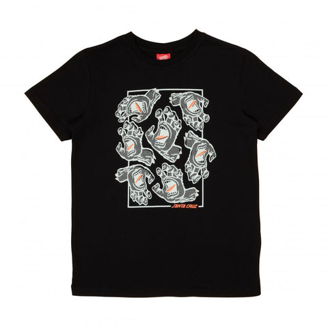 Santa Cruz Youth T-Shirt Crowd Hand Black