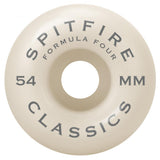 Spitfire Wheels Formula Four Classics 99a 54MM Silver