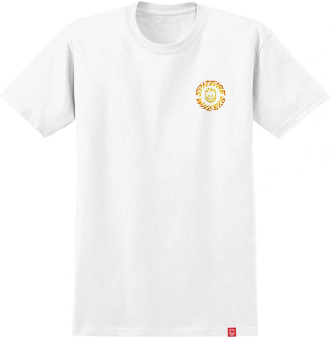 Spitfire T-Shirt Torched Script White/Yellow/Orange