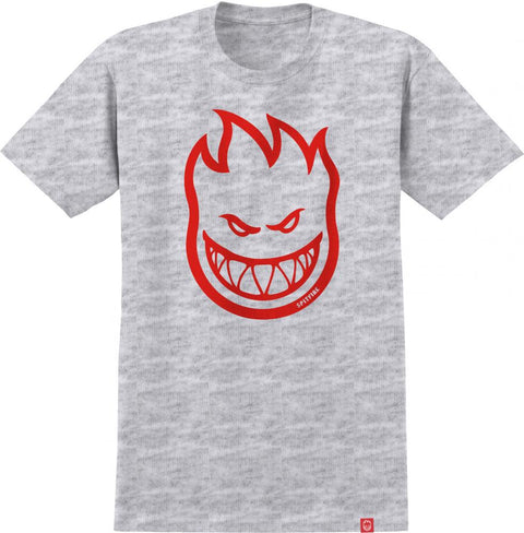 Spitfire T Shirt Bighead Ash/Red